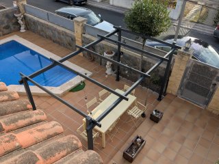 Pérgola fabricada a medida en hierro.