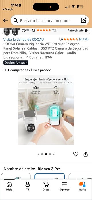 Cámara Seguridad Solar 4G COOAU