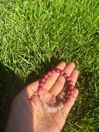 Pulsera Aromática China Perlas Rosas y Blancas