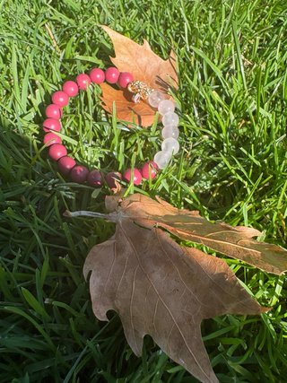 Pulsera Aromática China Perlas Rosas y Blancas