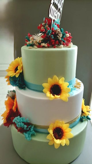 Torta scenografica tema girasoli
