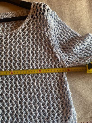 Jersey calado verano azul talla única