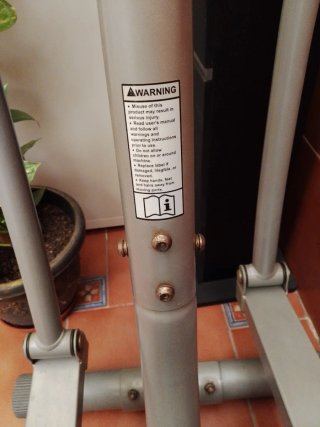 Bicicleta Elíptica Gris y Blanca