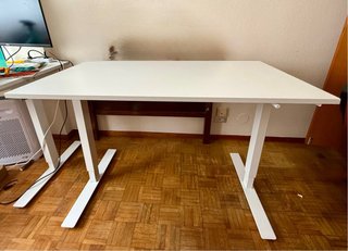 Scrivania elevabile Ikea Trotten Bianca