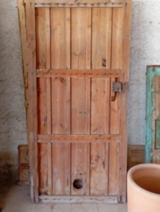Puerta antigua madera maciza tablones 180x86cm