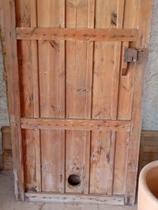 Puerta antigua madera maciza tablones 180x86cm