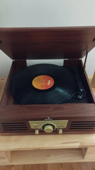 Giradischi in vinile Auna Vintage Marrone e Oro