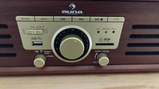 Giradischi in vinile Auna Vintage Marrone e Oro