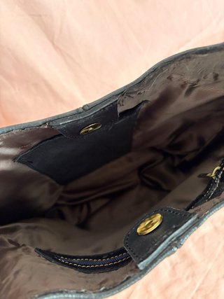 Bolso de cuero auténtico con tachuelas