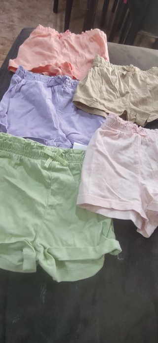 Pantalones cortos bebé niña 5 uds