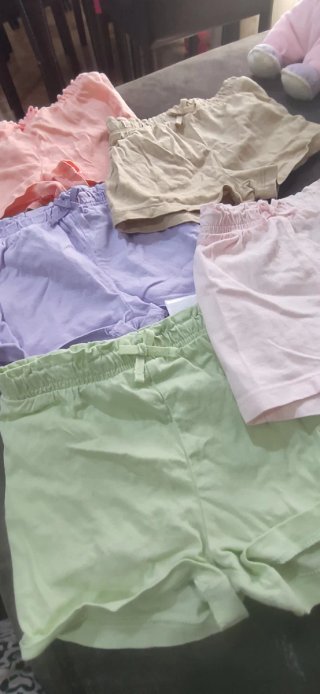 Pantalones cortos bebé niña 5 uds
