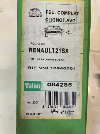 Piloto Intermitente Izquierdo RENAULT 21 Fase 2