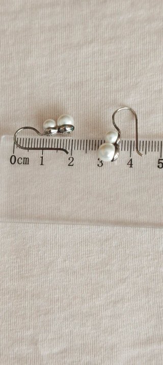 Anillo,pendientes: plata,perla