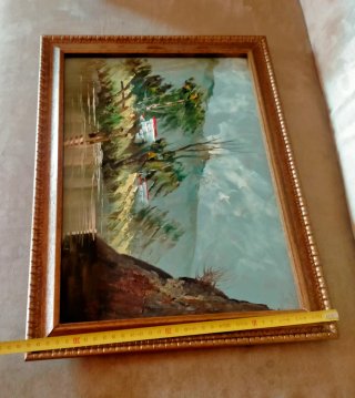 Quadro Olio su Tavola Firmato Cortese