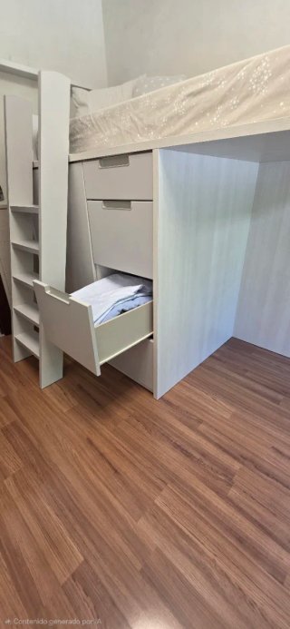 Cama modular infantil/juvenil con escritorio