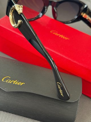 Occhiali da sole Cartier donna neri e dorati