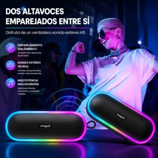 ALTAVOZ BLUETOOTH 20W IPX7 RGB TWS DSP BASS+ USB-C