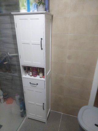 Mueble auxiliar baño blanco