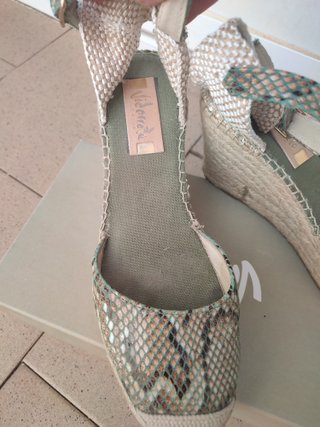 Cuñas Vidorretas Talla 40 Verde Multicolor