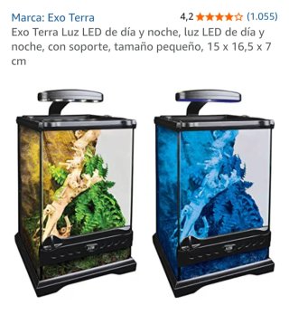 Terrario Exo Terra Nano 16L con Luz LED