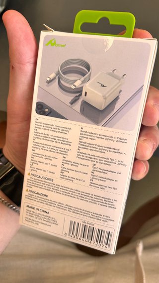 Cargador Lightning iPhone 20W