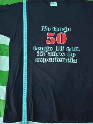 Camiseta No tengo 50 Talla L