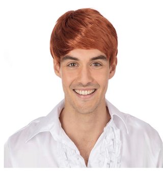 Peluca pelirroja hombre talla única Disfraz