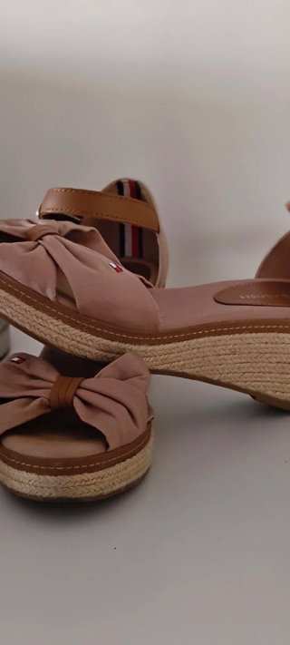 Sandalias Cuña Tommy Hilfiger Beige Talla 36