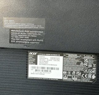 Monitor Acer KG241Q da 24 Pollici