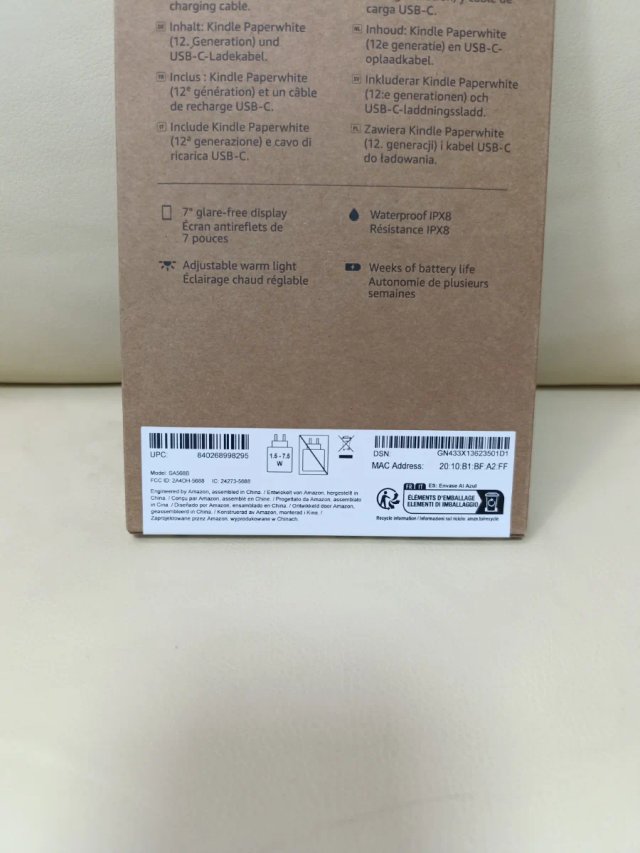 Kindle Paperwhite 12ª Ger 16GB Preto