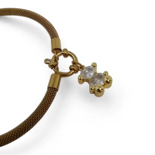 PULSERA DORADA CON OSITO TOUS
