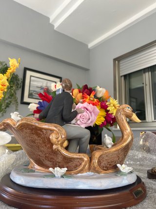 Figura italiana madera y porcelana