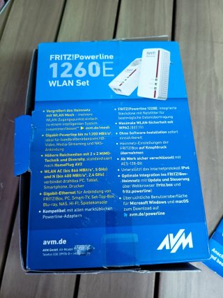 AVM Fritz!Powerline 1260E WLAN Set Versión Alemana