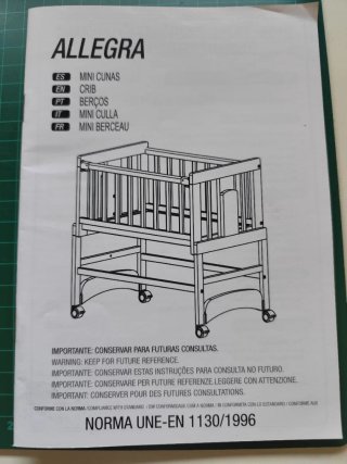Minicuna colecho Allegra madera blanca