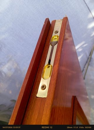 Puertas de madera con vitral