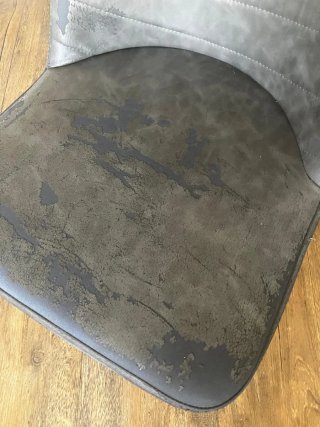 Ganga.Sólo hoy Sillas polipiel gris para restaurar