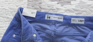 Pantalon de pana recto de tiro alto