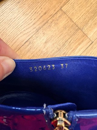 Tronchetti Gucci vernice blu elettrico tg 37