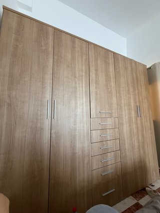 Armario 6 puertas 7 cajones madera
