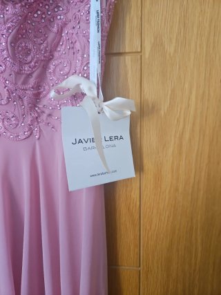 Vestido de ceremonia Javier Lera rosa