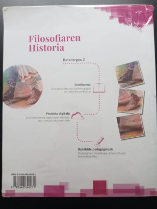 Filosofiaren historia. Batxillergoa 2