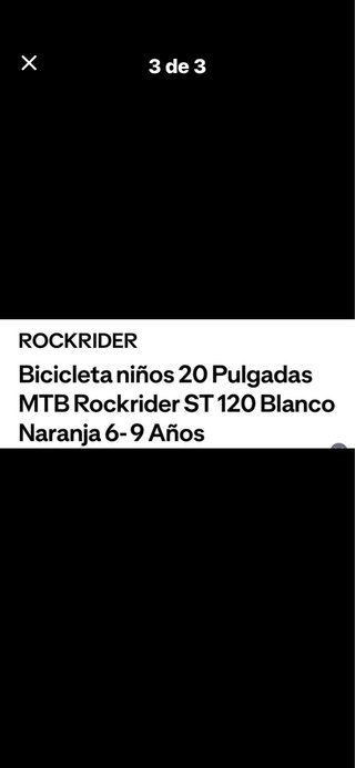 Bicicleta Infantil Rockrider 20'' 6-9 años