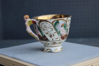 Lotto 7 Tazzine Caffè Capodimonte Vintage