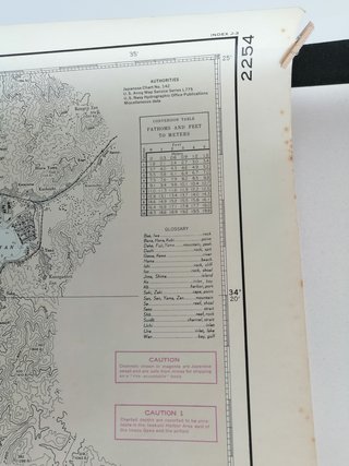1961. Carta náutica de la bahía de Hiroshima.