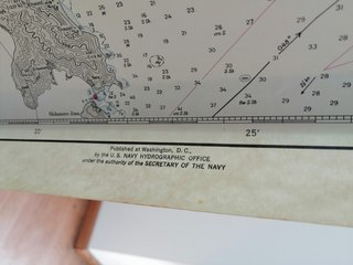 1961. Carta náutica de la bahía de Hiroshima.