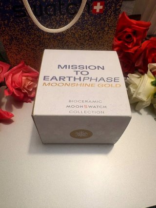 Omega x Swatch MoonSwatch Moonshine gold