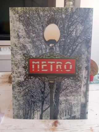 Cuadro Metro París Metal y Papel