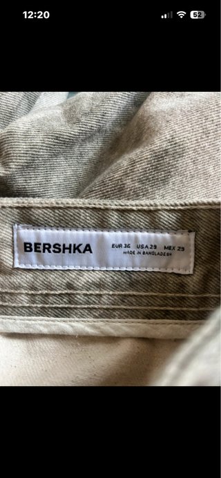 Pantalón Bershka Baggy Beige/Gris