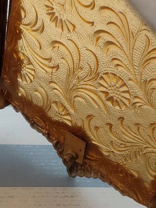 Lámpara de bronce y cristal para pasillo