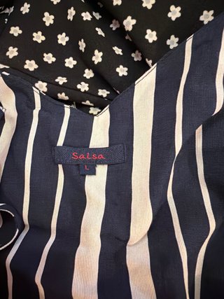 Top de tirantes rayas azul y blanco